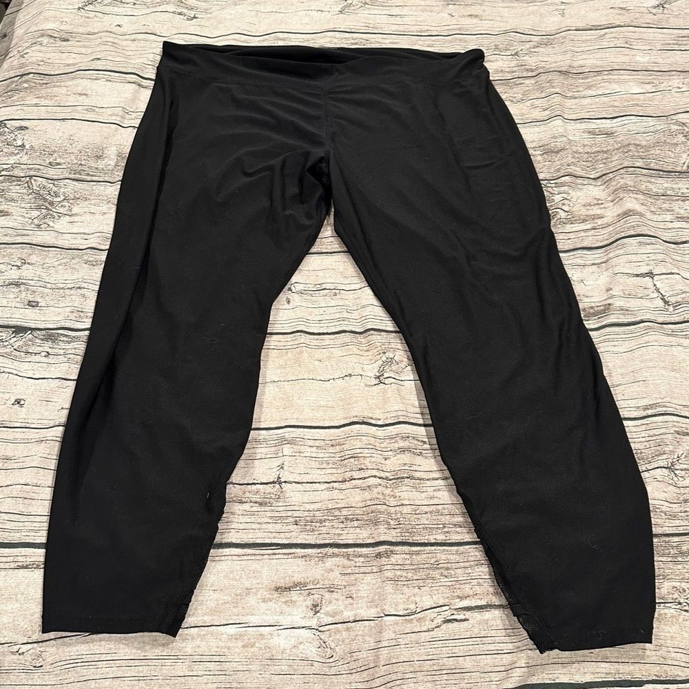 Adore Me Black Leggings With Mesh Panels Size 4X